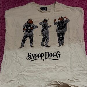 Snoop Dogg Short Sleeve Graphic Tee - White